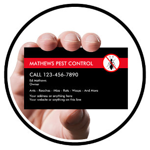 Exterminating Pest Control Business Card