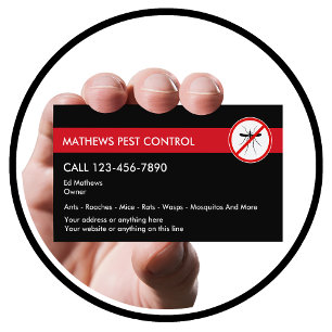 Exterminating Pest Control Mosquito Graphic Business Card