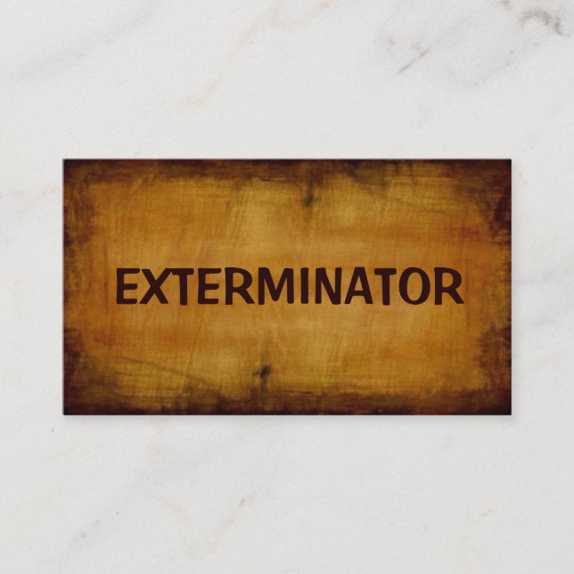 Exterminator Antique Business Card (Front)