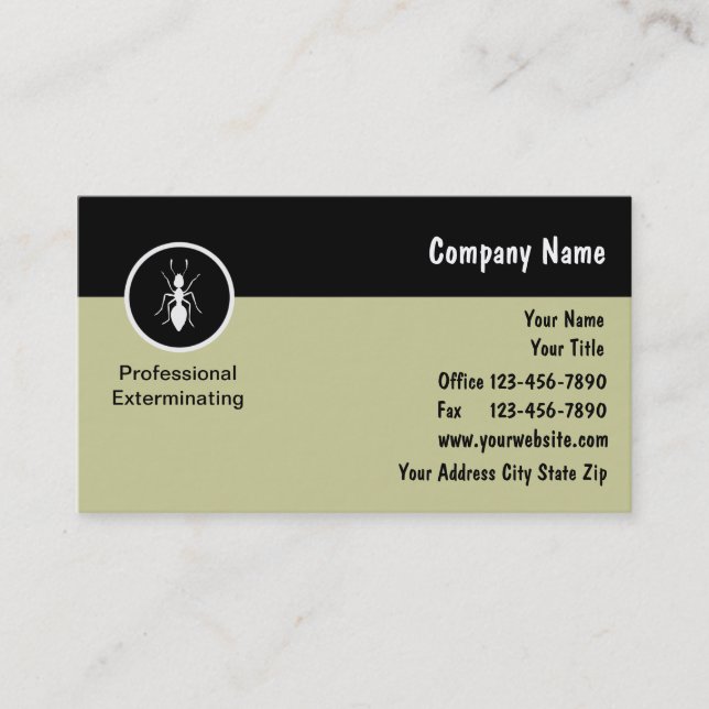 Exterminator Business Cards (Front)