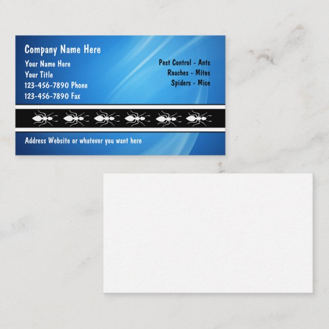 Exterminator Business Cards (Front/Back)