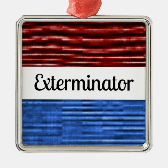 Exterminator Patriotic Christmas Ornament (Front)