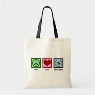 Exterminator Peace Love Pest Control Company Tote Bag