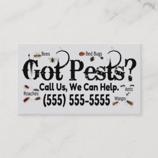 Exterminator Real Bugs Advertisement Business Card