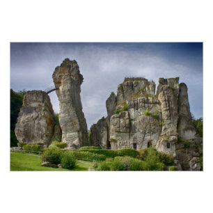 Externsteine Teutoburg Forest Germany Poster