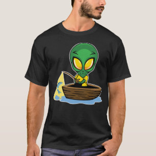 Exterrestrial UFO Lake Fishermen Sail Fish Fishing T-Shirt