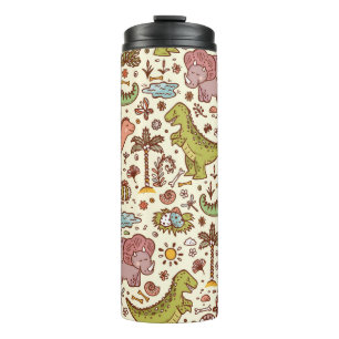 Extinct animals. Prehistoric Reptiles. Cute Cartoo Thermal Tumbler