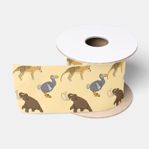 Extinct Animals  Satin Ribbon