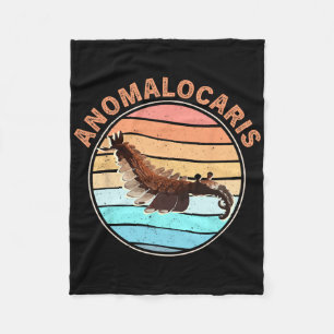 Extinct Arthropod Retro Design Fishing Anomalocari Fleece Blanket