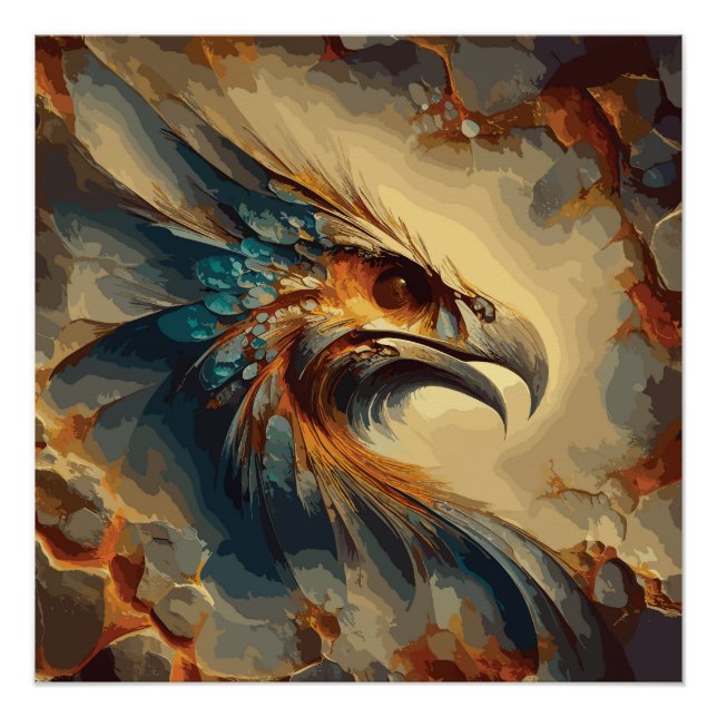 Extinct Bird's Head - Abstract Artwork Poster (Front)