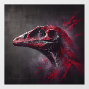 Extinct Dinosaur Head Artwork 1 Window Cling