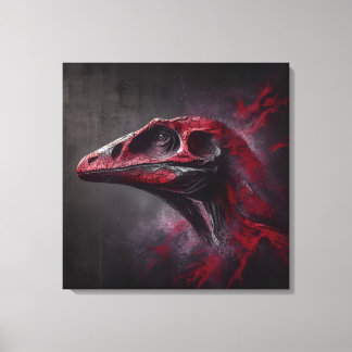 Extinct Dinosaur Head Canvas Print