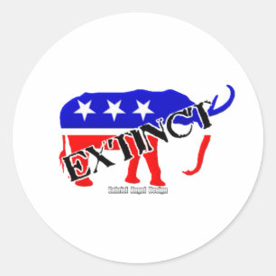 Extinct Republican Classic Round Sticker