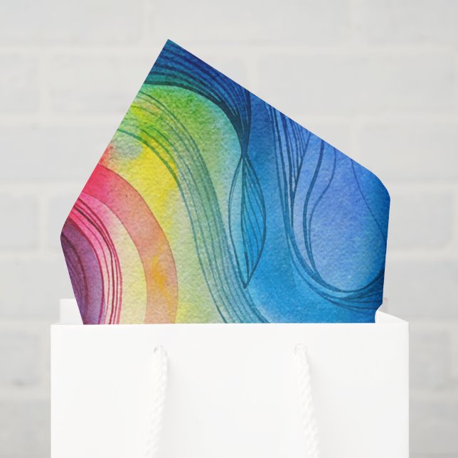 Extra bright watercolour  tissue paper (Gift Bag)