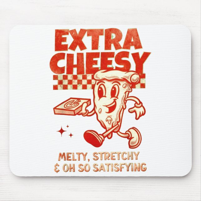 Extra Cheesy Unhinged Funny Retro Funny Adult Pran Mouse Mat (Front)