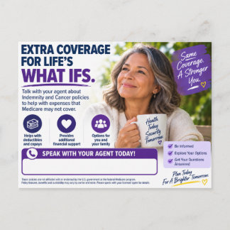 Extra Coverage “What Ifs” Postcard | Indemnity