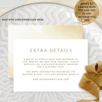 Extra Details Or Other, Golden Yellow Wash Wedding