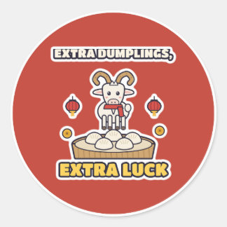 Extra Dumpling Classic Round Sticker