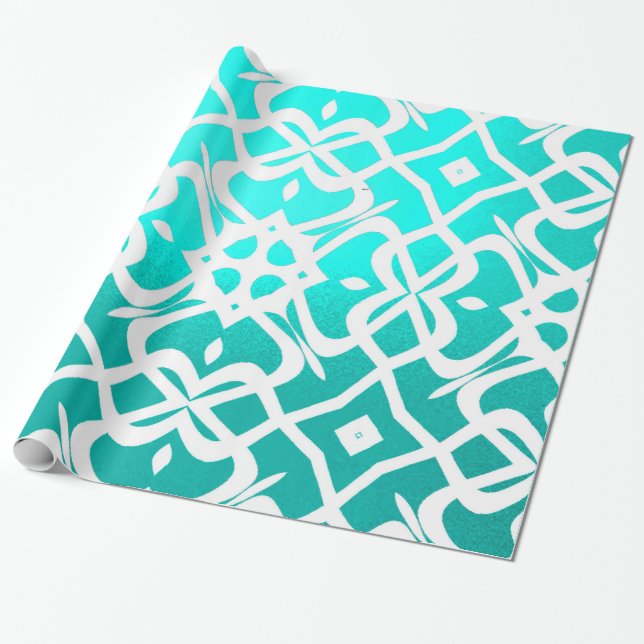 Extra Elegant Wrapping Paper-Slick Blue Paper (Unrolled)