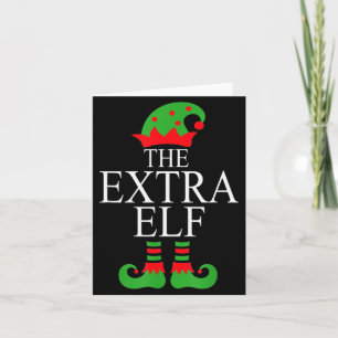 Extra Elf Family Matching Christmas Group Pajama M Card