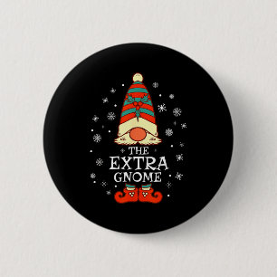 Extra Gnome Xmas Family Christmas  6 Cm Round Badge