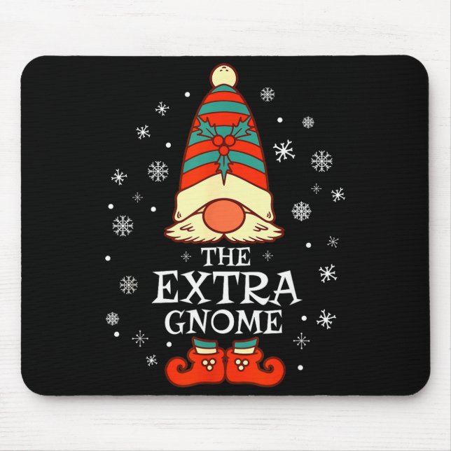 Extra Gnome Xmas Family Christmas  Mouse Mat (Front)