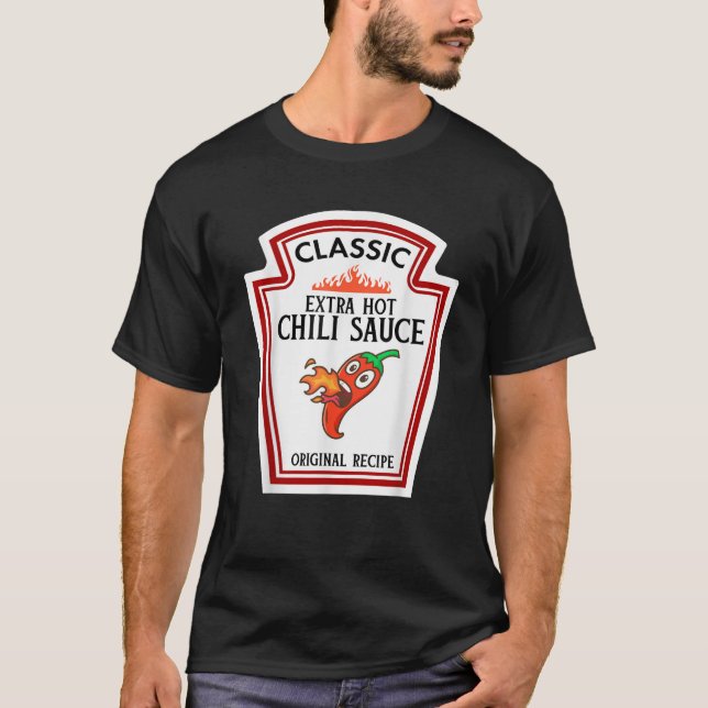 Extra Hot Chili Sauce DIY Halloween Costume Matchi T-Shirt (Front)