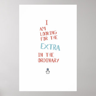 "Extra in the ordinary" poster