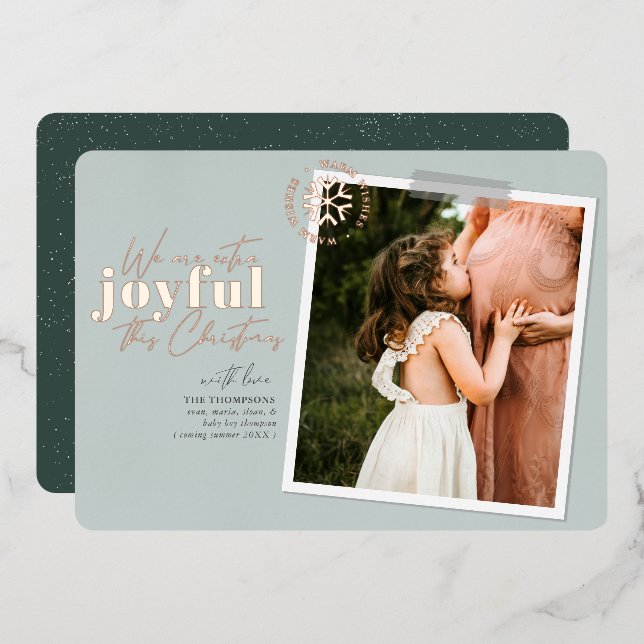 Extra Joyful Green Pregnancy Announcement Rose (Front/Back)