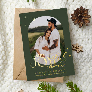 Extra Joyful Pregnancy Announcement Christmas Card