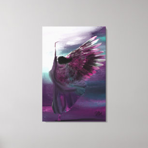 Extra Large Christian Abstract Angel Purple Canvas Print