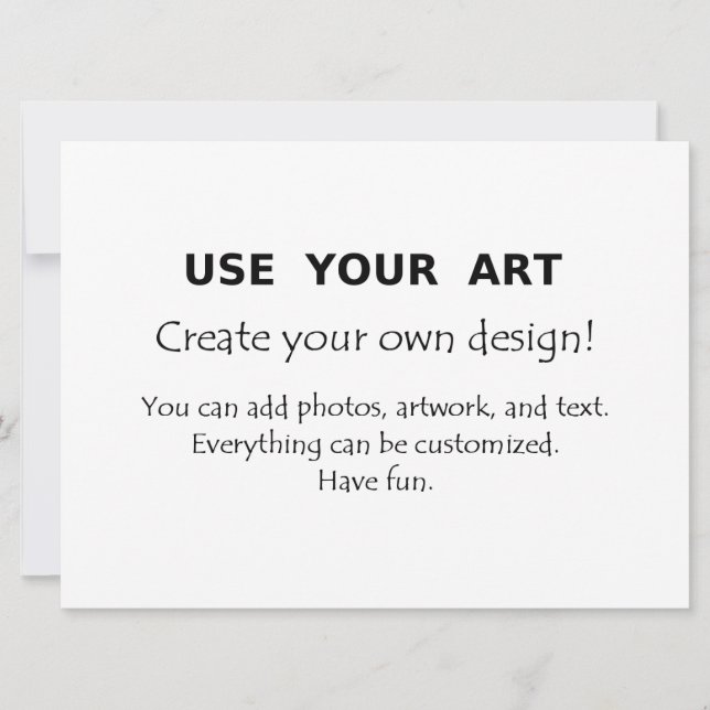 Extra large jumbo postcards invites w/ art photos (Front)