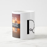 Extra Large Personalised Photo Coffee Mug<br><div class="desc">Custom personalised extra large coffee mugs with name initial and photo. Great custom coffee mug gift for friends and family</div>