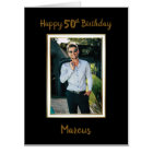 Extra Large Photo Happy 50th Birthday black