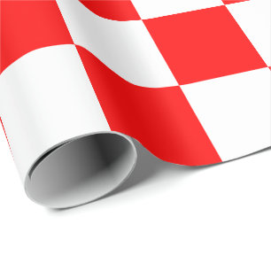 Extra Large Red and White Checks Wrapping Paper