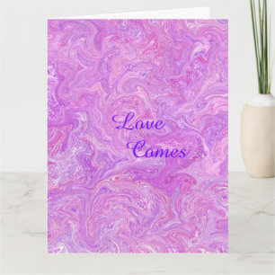 Extra large romantic love pink greeting card
