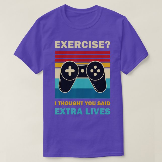 Extra Lives Funny Video Game Controller Retro  (1) T-Shirt (Design Front)