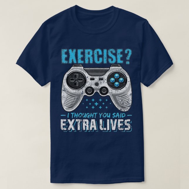 Extra Lives Funny Video Game Controller Retro  Boy T-Shirt (Design Front)