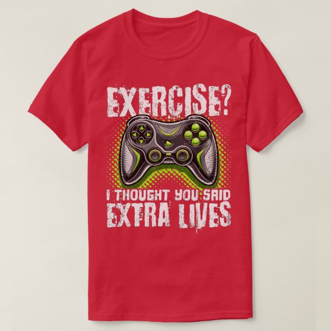 Extra Lives Funny Video Game Controller Retro  Boy T-Shirt (Design Front)