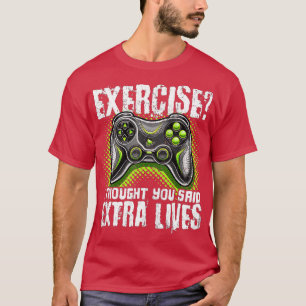 Extra Lives Funny Video Game Controller Retro  Boy T-Shirt