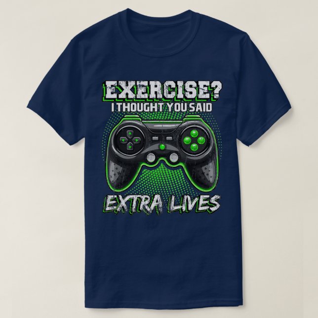 Extra Lives Funny Video Game Controller Retro  Boy T-Shirt (Design Front)