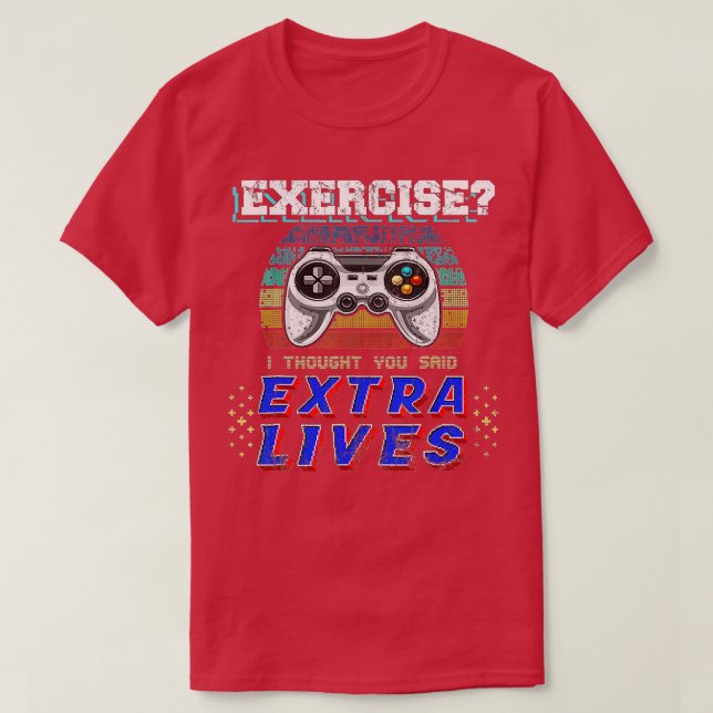 Extra Lives Funny Video Game Controller Retro  Boy T-Shirt (Design Front)