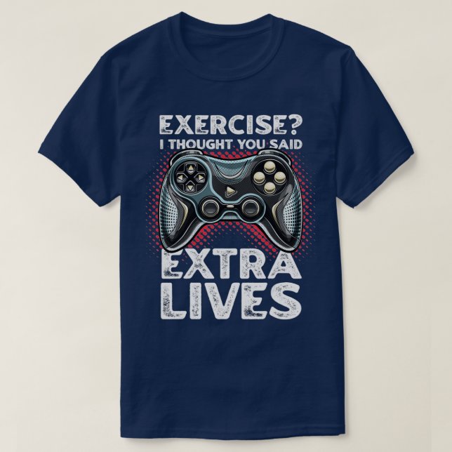 Extra Lives Funny Video Game Controller Retro  Boy T-Shirt (Design Front)