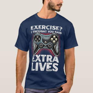 Extra Lives Funny Video Game Controller Retro  Boy T-Shirt