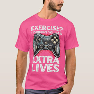 Extra Lives Funny Video Game Controller Retro Boys T-Shirt