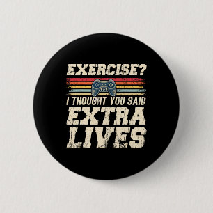 Extra Lives Funny Video Game Controller Retro Game 6 Cm Round Badge