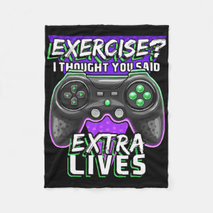 Extra Lives Funny Video Game Controller Retro Game Fleece Blanket