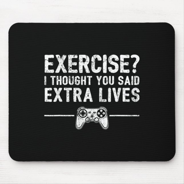 Extra Lives Funny Video Game Controller Retro Game Mouse Mat (Front)