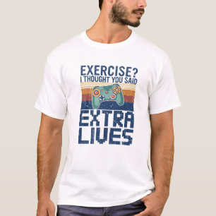Extra Lives Funny Video Game Controller Retro Game T-Shirt