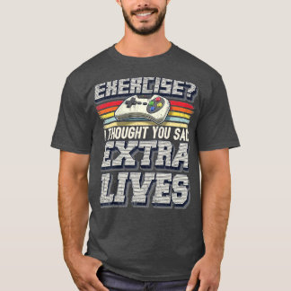 Extra Lives Funny Video Game Controller Retro T-Shirt